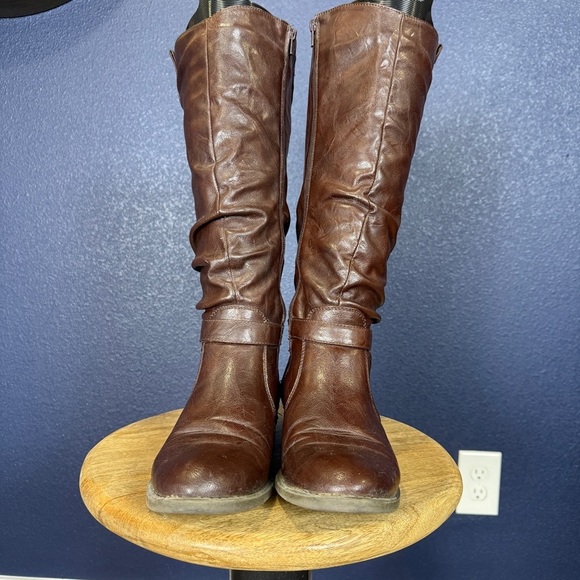 White Mountain Latigo Brown Knee High Slouchy Boots, Size 9 - Picture 7 of 11